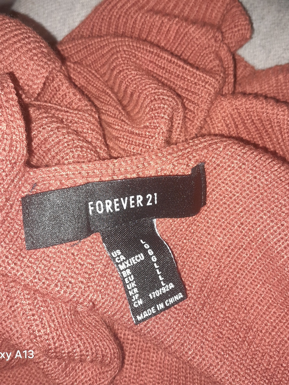 Forever 21 Rust Ribbed V-Neck Tank Top - Picture 2 of 4
